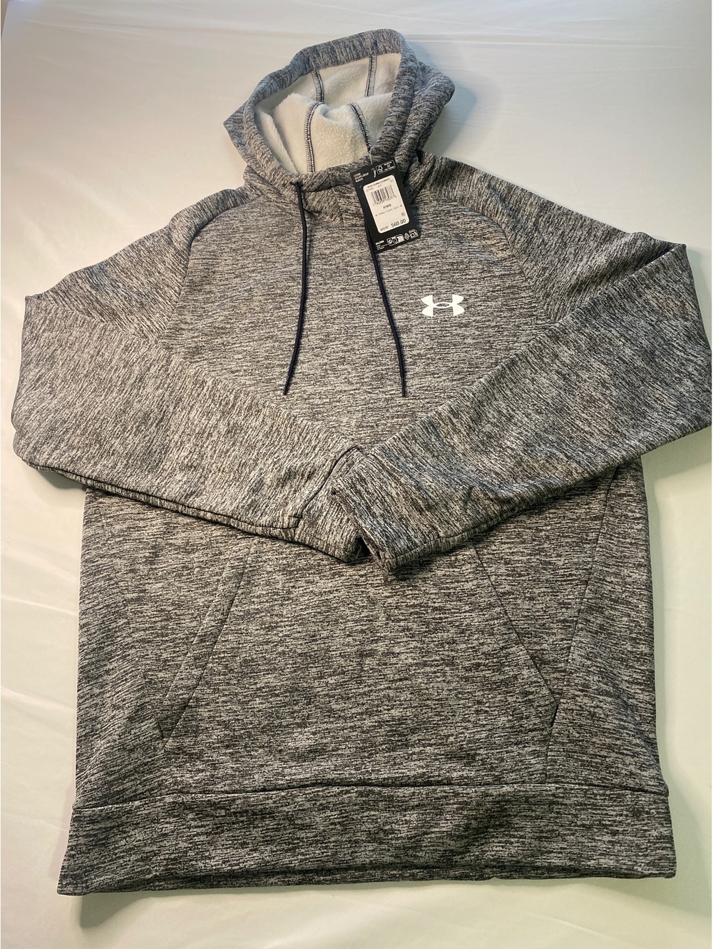 Under Armour Men’s Gray Heather Pullover Hoodie – Performance Fleece Sweatshirt